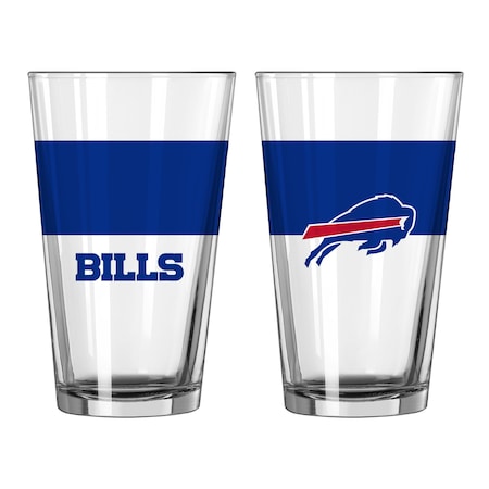 Logo Brands Buffalo Bills 16oz Colorblock Pint Glass 604-G16P-11